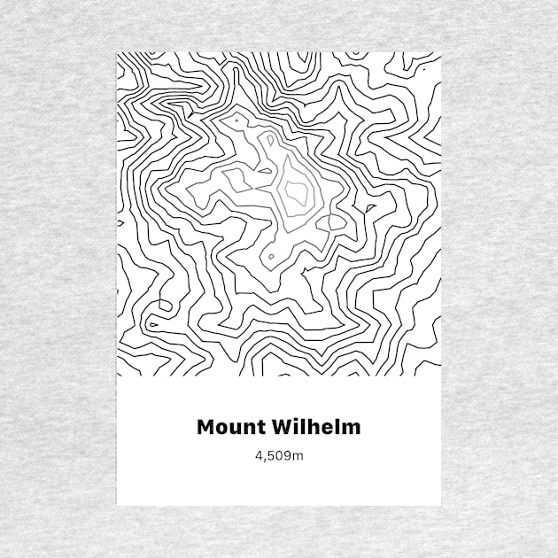 Mount Wilhelm Topographic Map by Visitify